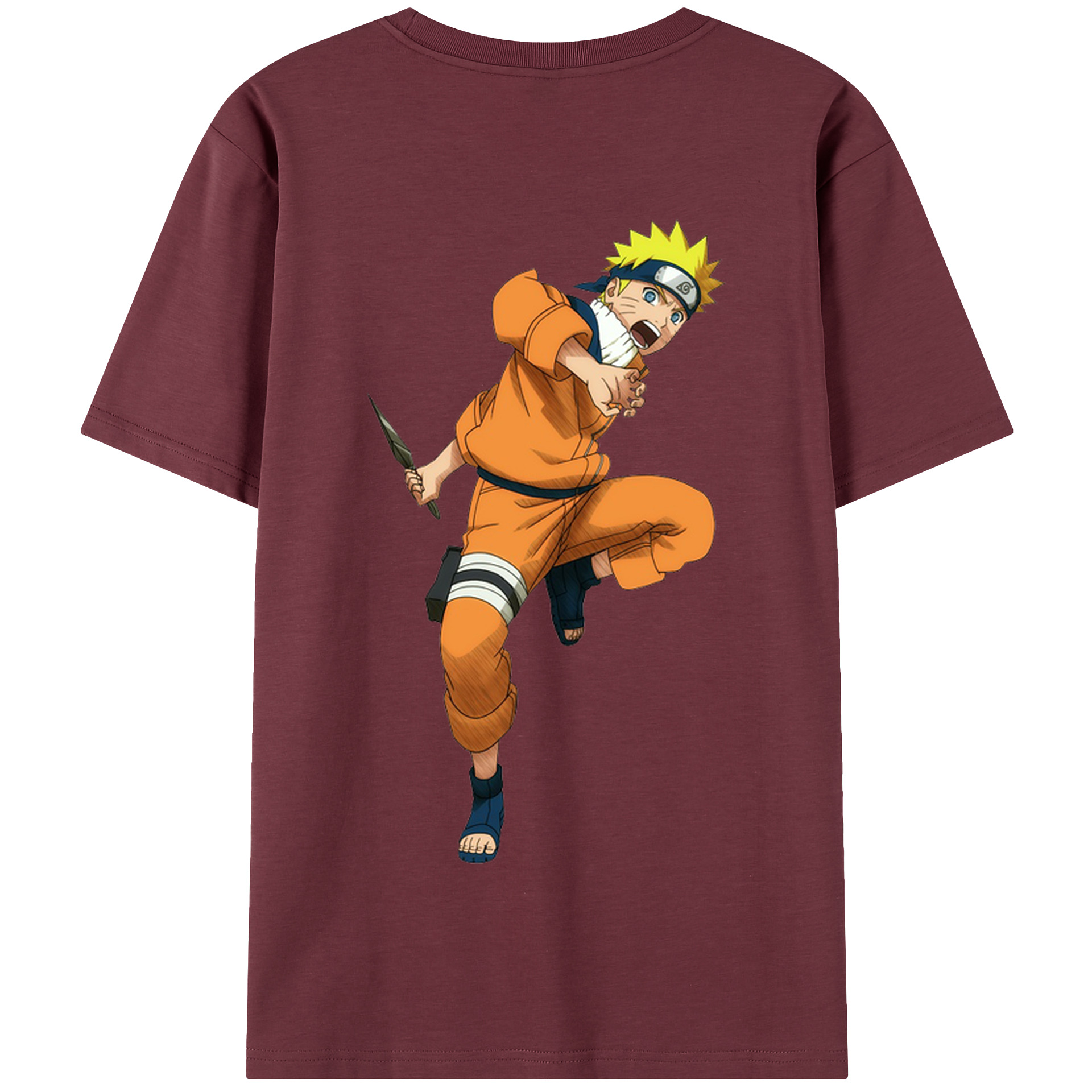 （画像用） NARUTO -ナルト- うずまき ナルト Uzumaki Naruto 綿100％半袖Tシャツ（背面プリント）